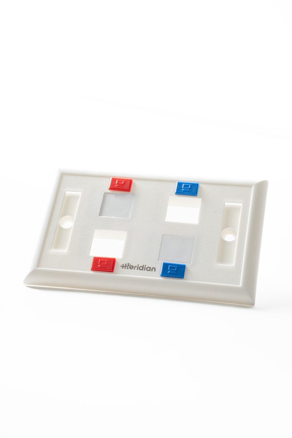 Faceplate de 4 puertos iconable