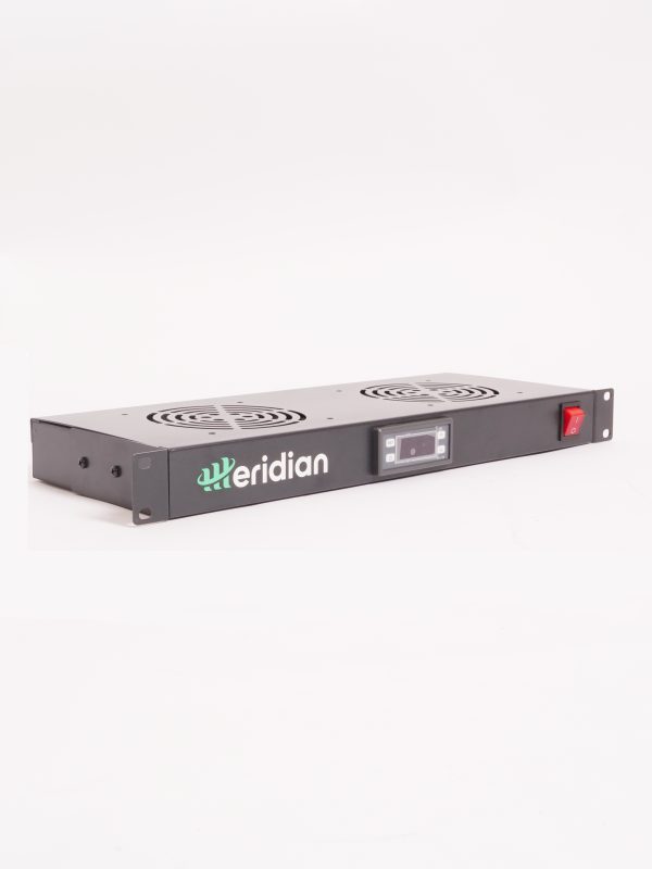 Kit de 2 ventiladores para gabinetes con medidor de temperatura digital - Image 2
