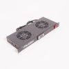Kit de 2 ventiladores para gabinetes con medidor de temperatura digital